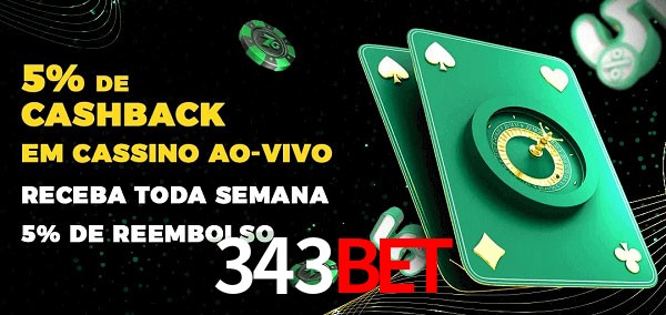 Promoções do cassino ao Vivo 343bet